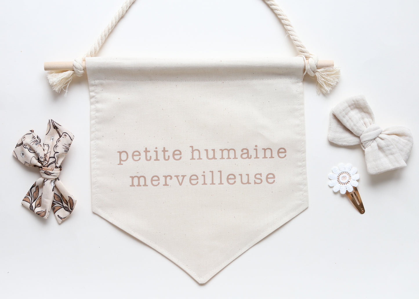 Bannière décorative régulière - Crème