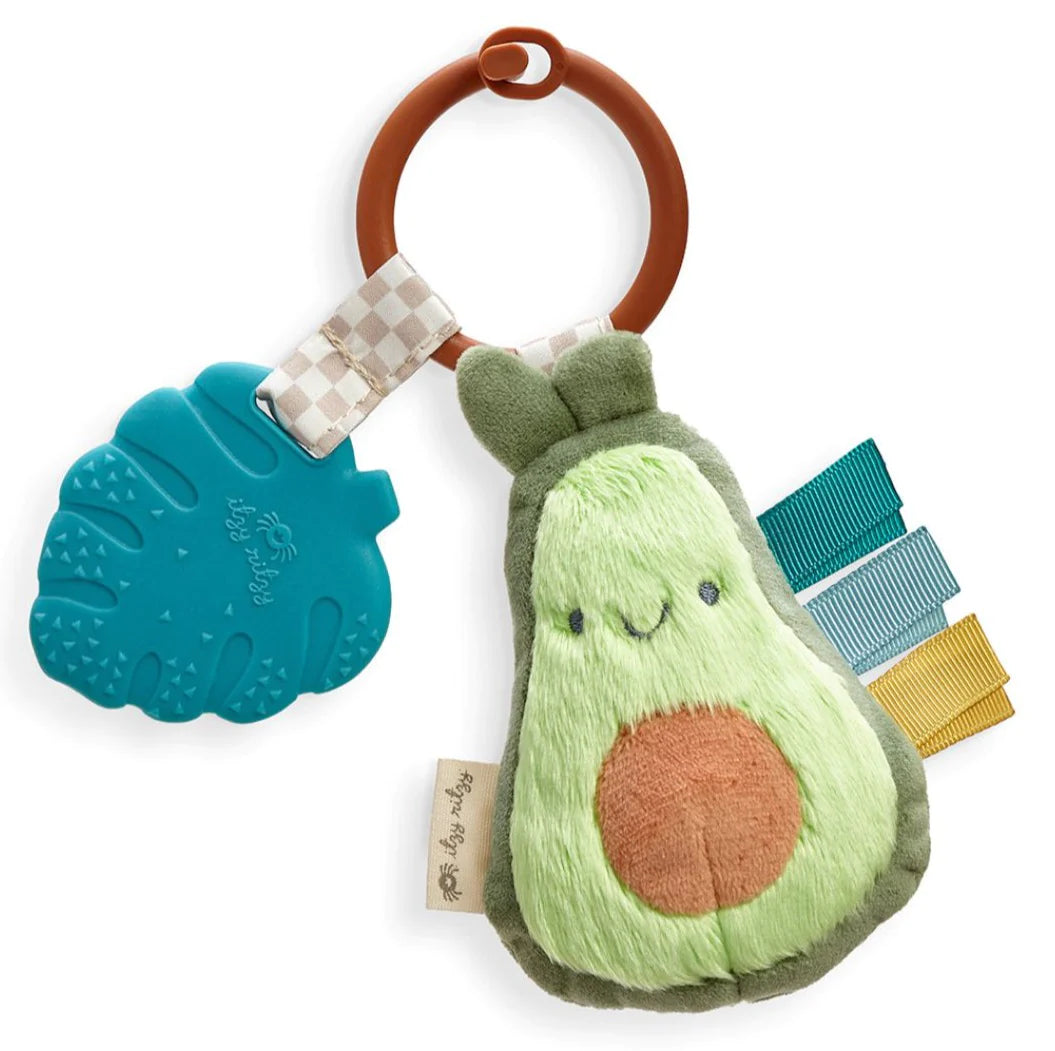 Itzy Pal™ Peluche craquante et jouet de dentition - avocat - Itzy Ritzy