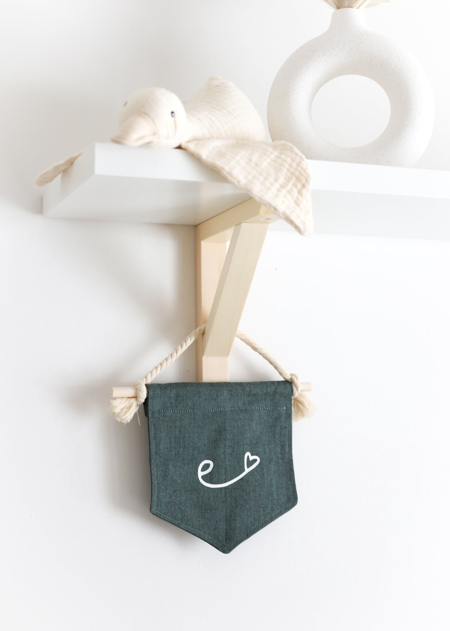 Mini bannière décorative - bleu vert foncé