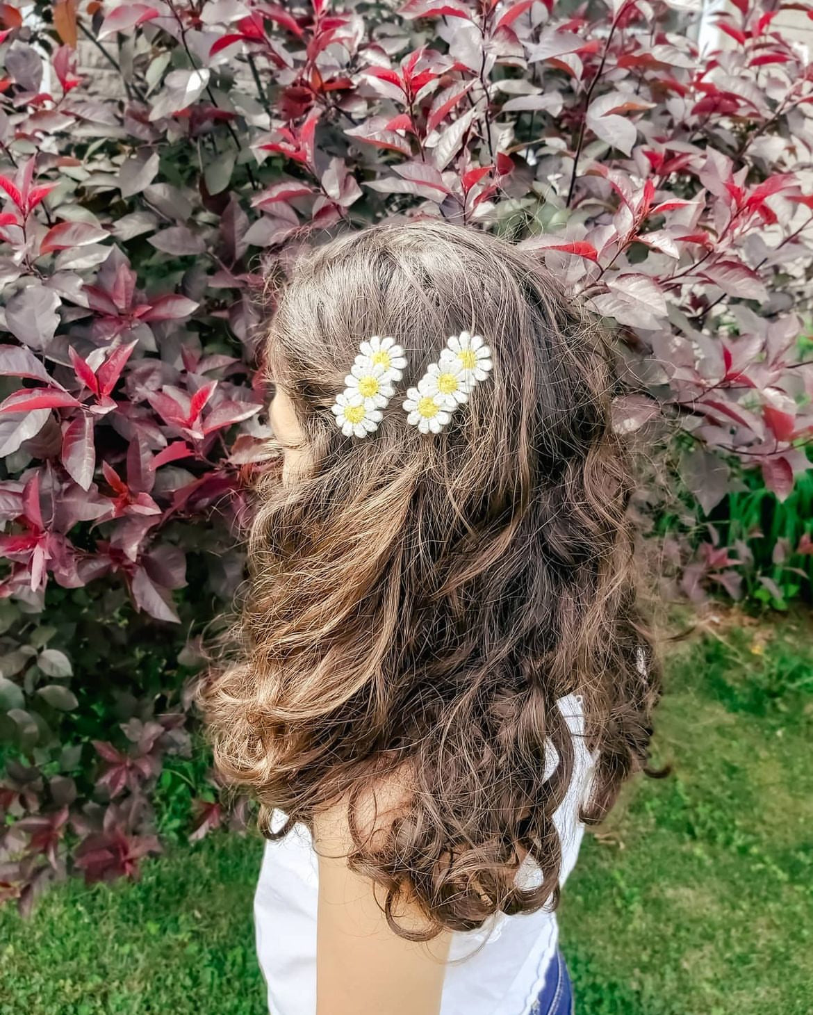 Pince pour cheveux - marguerites dorées