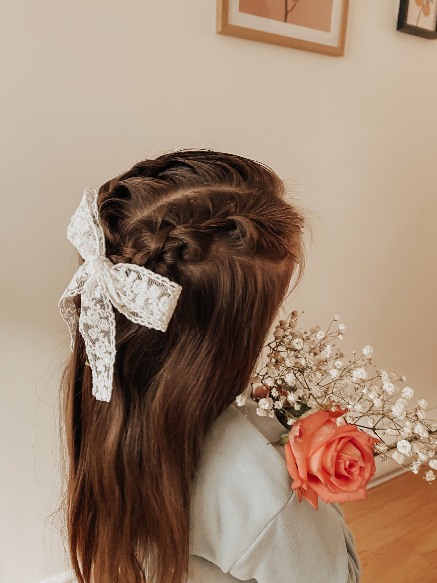 Boucle longue - dentelle romantique