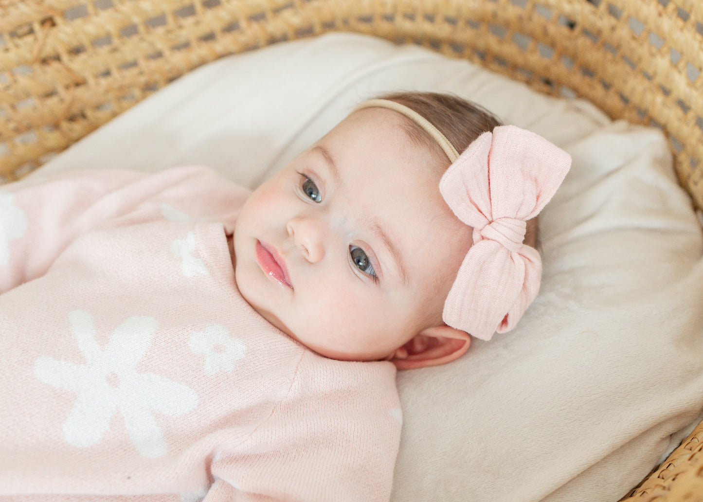 Boucle régulière - mousseline rose pâle