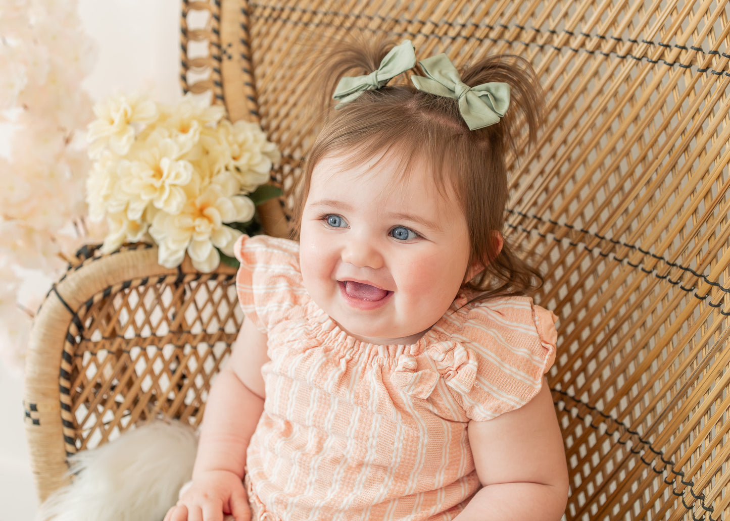 Boucle pigtails - sauge