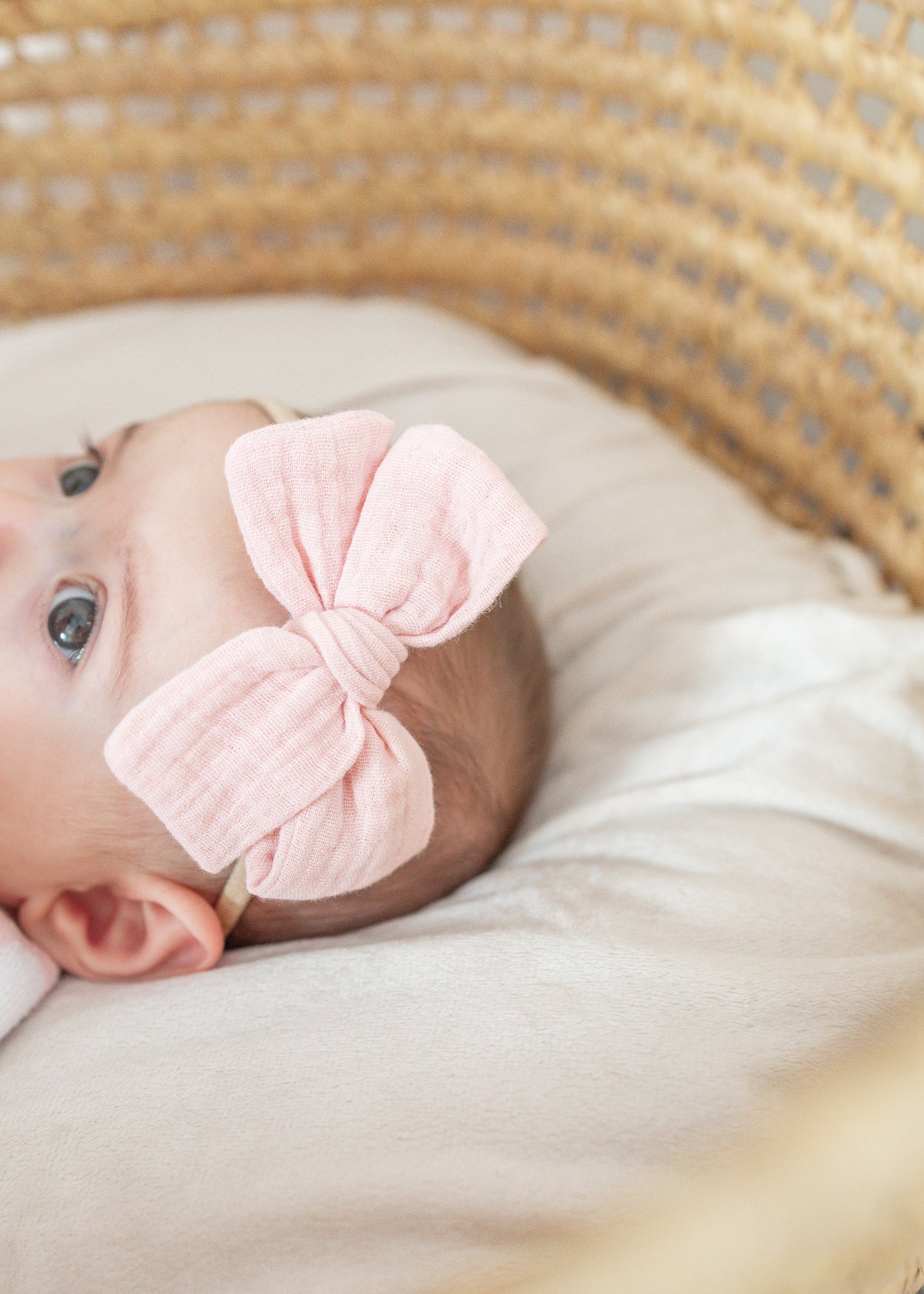 Boucle régulière - mousseline rose pâle