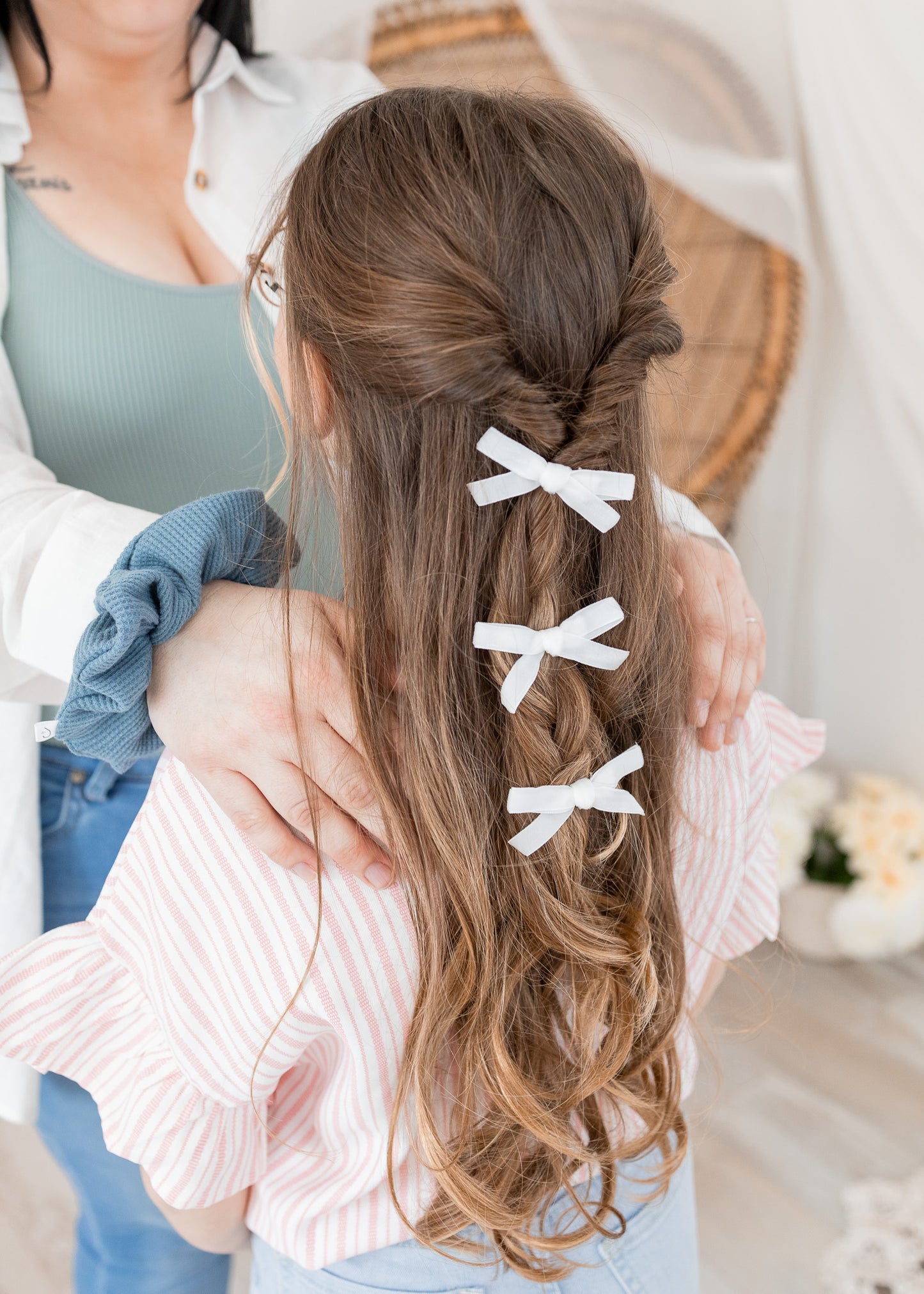 Petites boucles - velours blanc