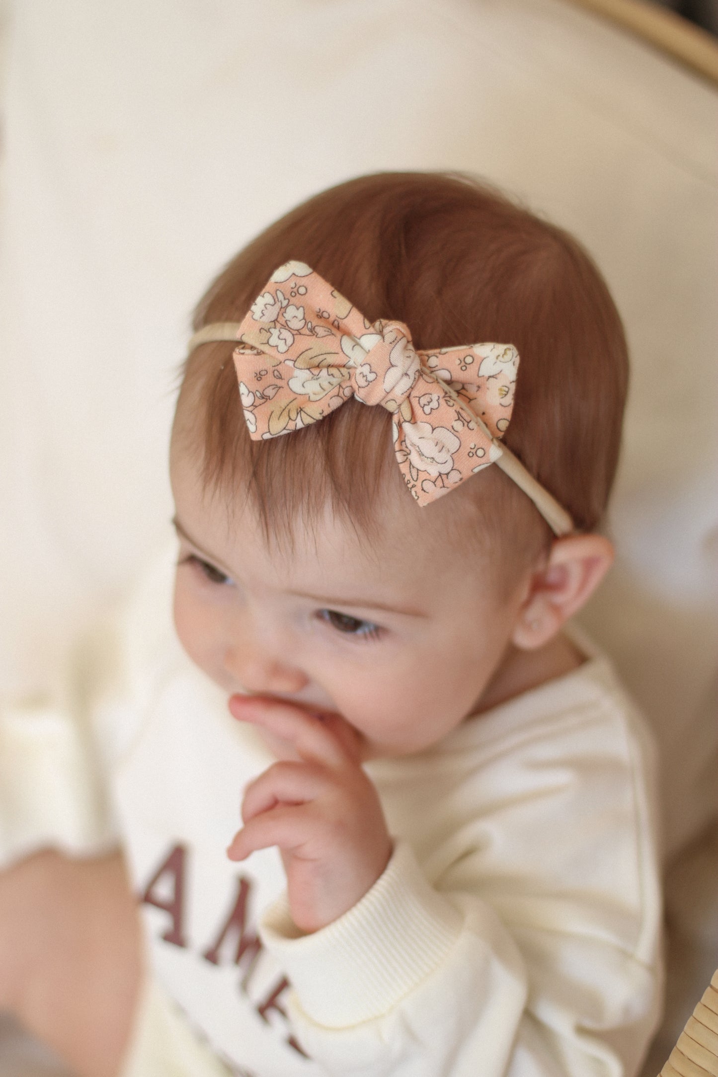 Boucle pigtails - Floral corail