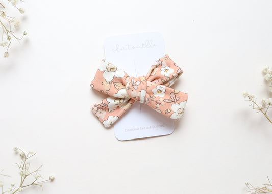 Boucle pigtails - Floral corail