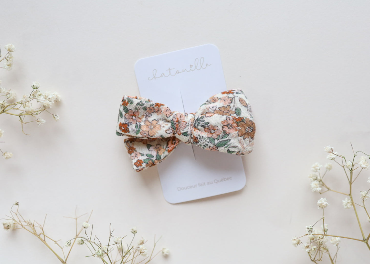 Boucle pigtails - mousseline floral vintage