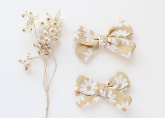 Boucle pigtails - Mousseline marguerite miel