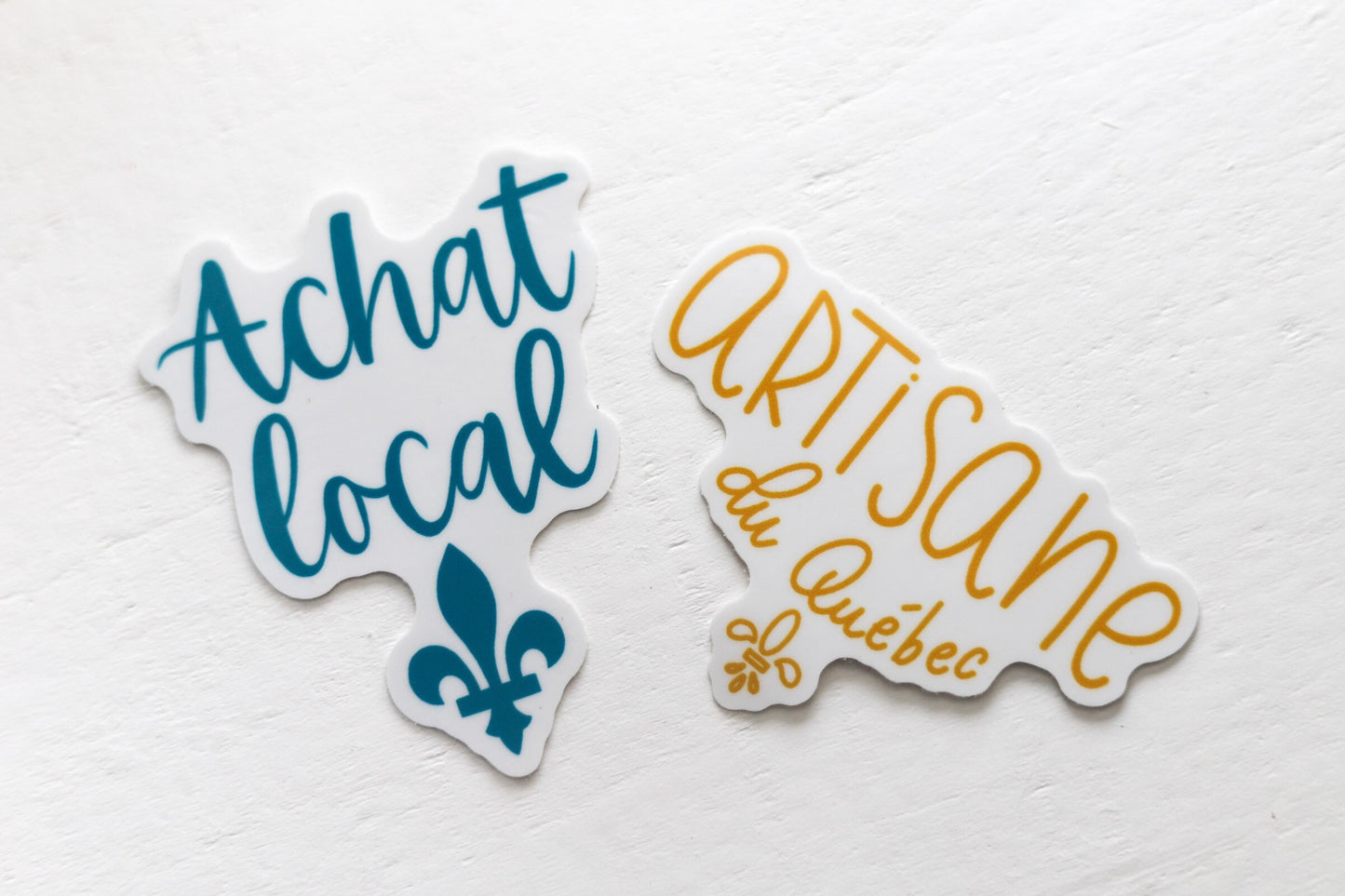 Autocollant achat local Québec - 3x3po - Chatouille papeterie